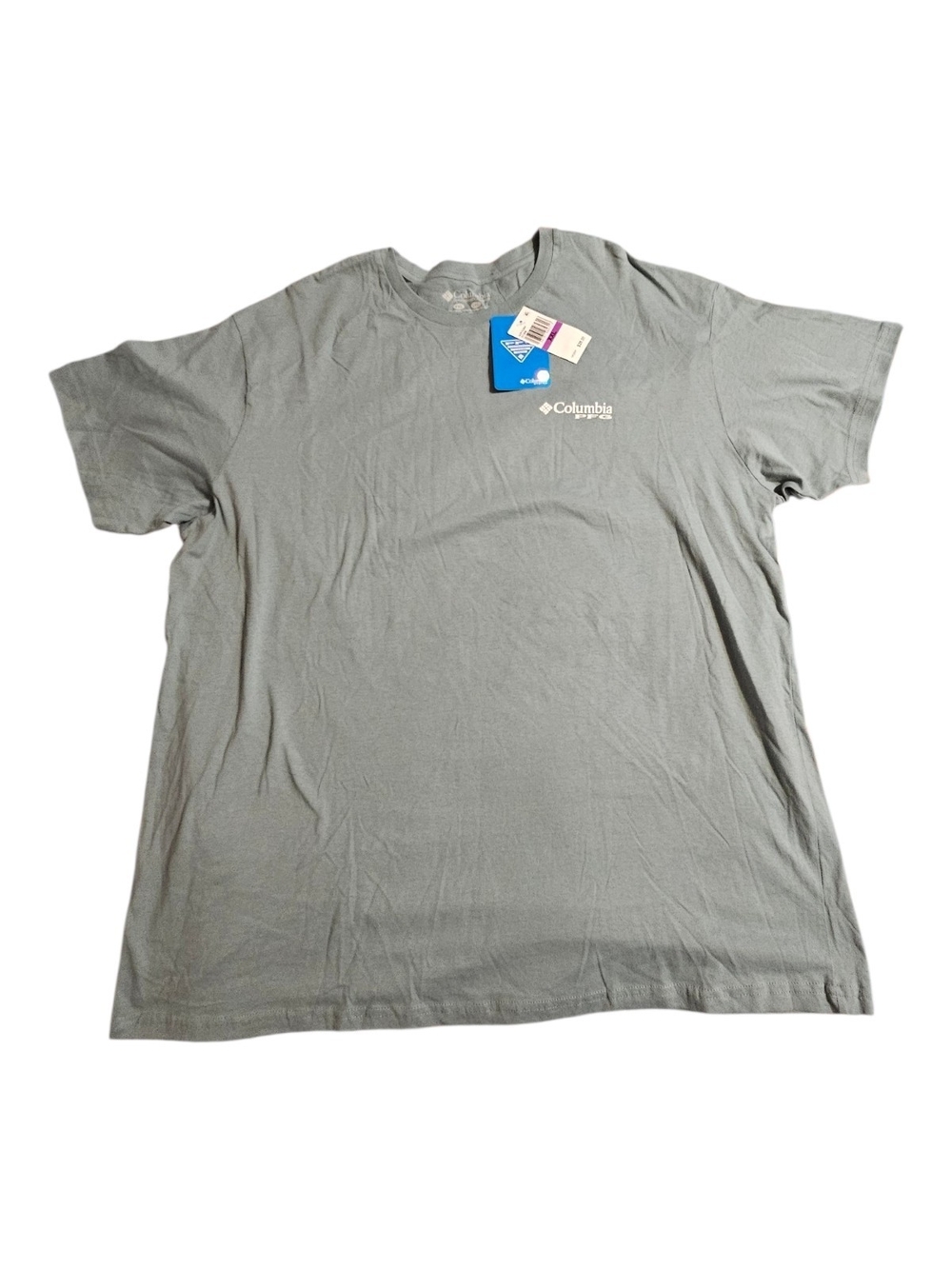 Columbia PFG Short-Sleeve Logo Tee in Light Gray
